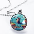 thumbnail image 2 of Platypus Glass Circular Pendant Necklace - Women's Fashion Necklace, 2 of 5