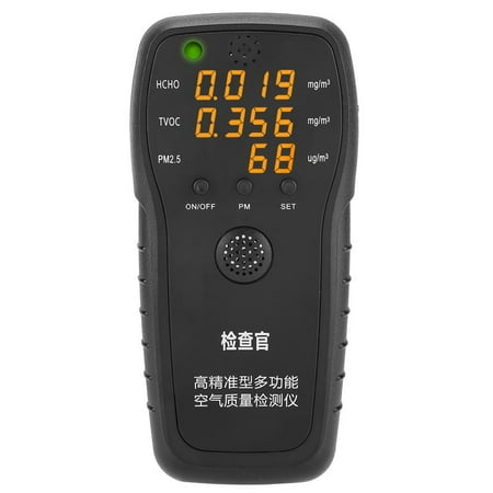 WALFRONT Formaldehyde Detector, 1PC Indoor Home Air Quality Tester HCHO Meter PM2.5 Monitor Formaldehyde