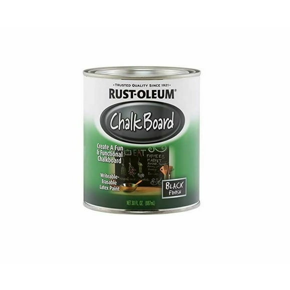 Rust-Oleum 206540 Specialty Chalk Board Paint Flat Black, 1 Quart
