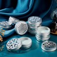 thumbnail image 6 of 1Set 2 Ounce Aluminium Tins 12pcs 3 Styles Empty Storage Containers with Hollow Lids 60ml Screw Lid Round Jars Sample for Aromatherapy Air Freshener Candles Travel Storage, 6 of 8