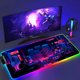 thumbnail image 5 of Alfombrilla de ratón negra Asus Rgb Gaming Mause Mat alfombrillas de Anime alfombra de jugador Pc Xxl almohadillas lindas teclado de juego grande alfombra alfombrilla de ratón retroiluminada, 5 of 5