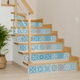 thumbnail image 5 of Mi Alma Blue Floral Peel & Stick Tiles - Vinyl Backsplash 8x8, 5 of 11