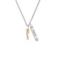 thumbnail image 2 of Delight Jewelry Goldtone Small Mom Script Silvertone Believe Faith Prayer Hope Bar Charm Necklace, 23", 2 of 4