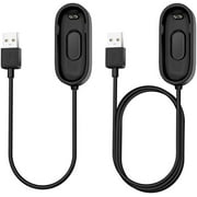 MiPhee 2-Pack Charger Cable for Mi Band 4 USB Charging Xiaomi 4 Smartwatch, 0.65 ft + 3.3 ft