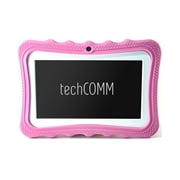 TechComm M4 7” 8GB Android 5.1 HD Touch Screen Brightly Colored Tablet for Children with a Protective Case / Tablet Stand, Dual Camera, WiFi and Bluetooth