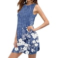 thumbnail image 5 of Uaswgudfs Women's Sleeveless A-Line Flowy Tank Dress - Casual Summer Sundress with Floral Accents for Social Occasions Blue L, 5 of 9