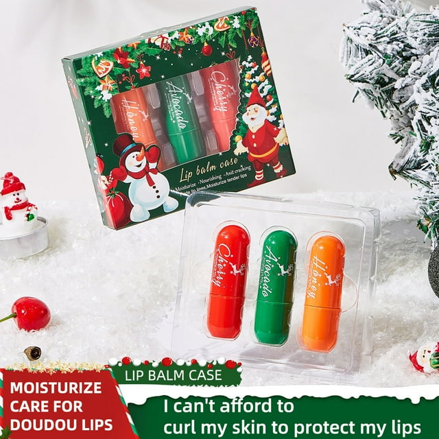 Set de bálsamo labial Bálsamo labial Hidratante suave Labios calmantes Iluminadores y suavizantes 3 bálsamos labiales de 3,5 g