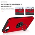 thumbnail image 6 of ELEHOLD Rugged Case For iPhone 16e / SE4 2025 Magnetic Shockproof Cover, 360° Rotable Ring Kickstand, Enhanced Camera Protection, Red, 6 of 7