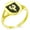 Gold, variant on Stainless Steel Phoenix Resurrection Coat of Arms Shield Minimalist Oval Top Polished Statement Signet Ring