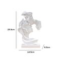 thumbnail image 3 of Escultura de beso de pareja nórdica estatua de personaje de arte moderno artesanía de resina (blanco), 3 of 6