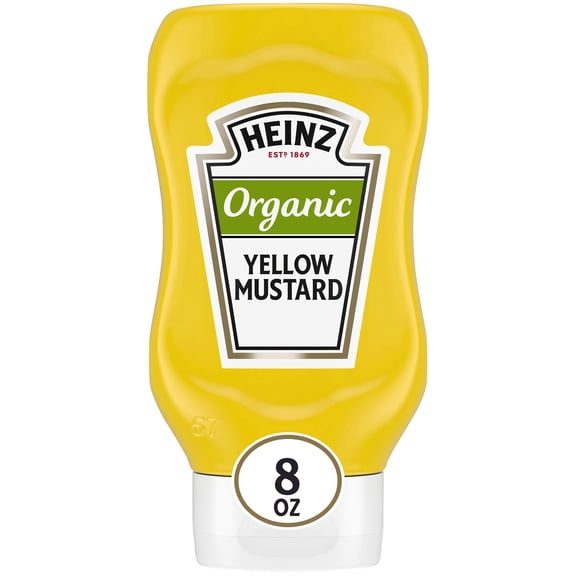 2X - Heinz Organic Yellow Mustard (8 Oz Bottle)