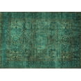 thumbnail image 1 of Ahgly Company Machine Washable Indoor Rectangle Abstract Turquoise Blue Modern Area Rugs, 8' x 10', 1 of 4