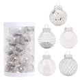 thumbnail image 3 of Injueey Adornos navideños vibrantes Bolas Decoraciones festivas Adornos de bolas navideñas brillantes Kits de decoración para fiestas Plata, 3 of 6