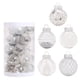 thumbnail image 4 of Moyic Decoraciones festivas de plástico para árboles de Navidad, adornos de bolas navideñas brillantes, aplicaciones amplias Kits de decoración para fiestas Plata, 4 of 6