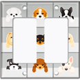 thumbnail image 6 of Metal Light Switch Plate Cover Cute Puppy Dog Cube Gray DOG002, 6 of 13