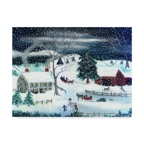 Trademark Fine Art 'Winter Time Landscapes' Canvas Art by Cheryl Bartley