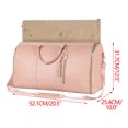 thumbnail image 2 of Large Travel Portable Folding Women's Clothing Luggage Bag Outdoor Fitness Bag Multi-functional Overnight Storage Bag Gifts Clearance Pink, 2 of 6