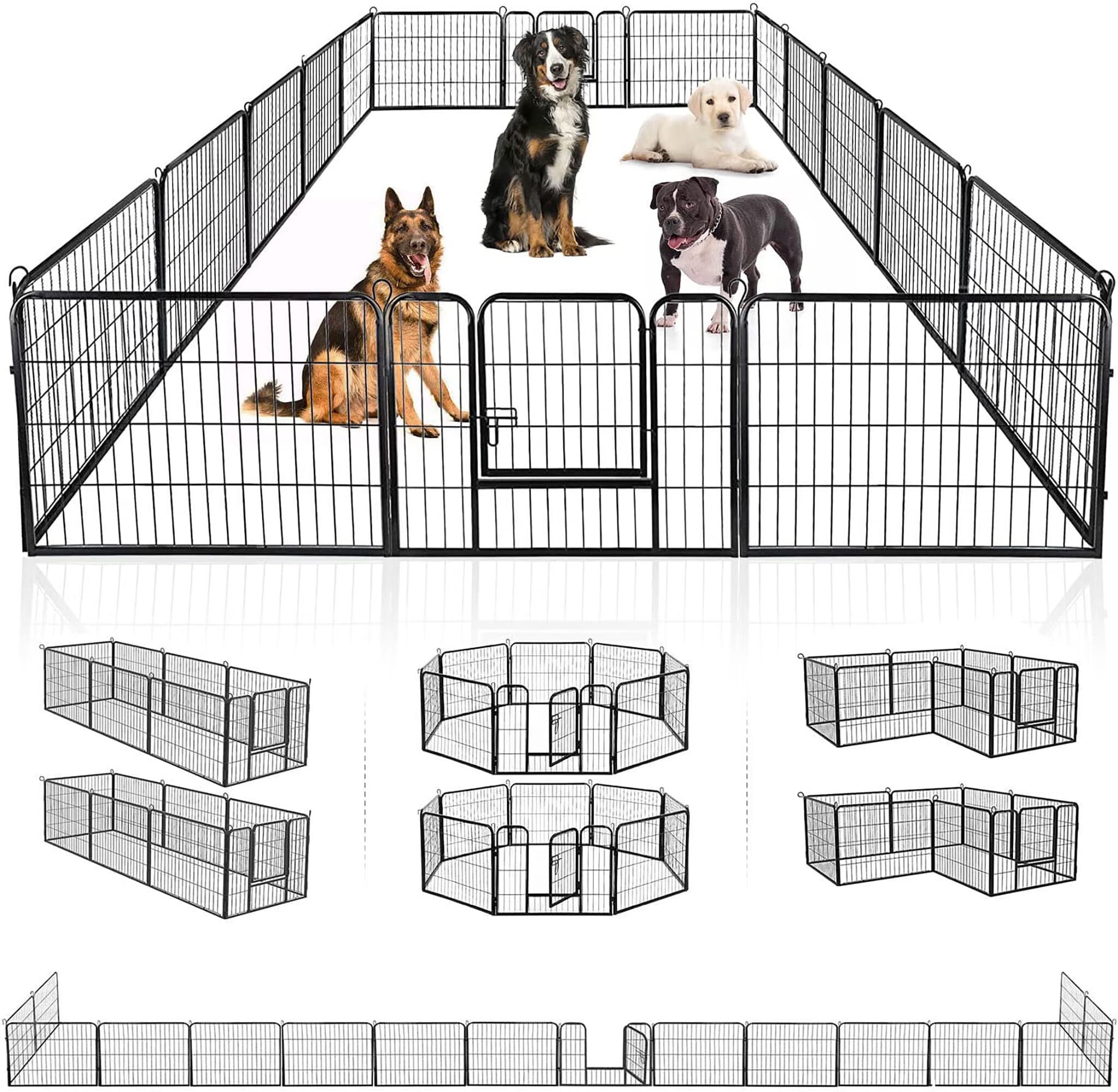 CL.HPAHKL 8/16 Panel 32''×32'' Dog Playpens Indoor Outdoors , Pet Playpen Large Dogs Puppy