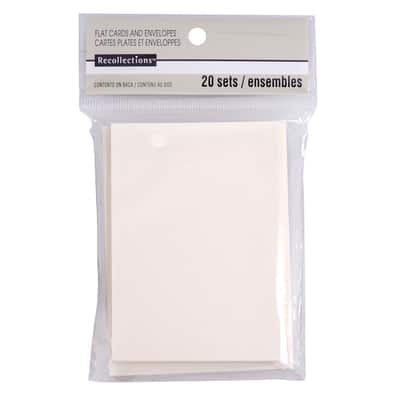 12 Packs: 20 ct. (240 total) Ivory Cards & Envelopes by Recollections - 2.5" x 3.5"