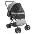 thumbnail image 5 of VEVOR Pet Stroller, 44 lbs Weight Capacity, Foldable Dog Stroller Cart, 4 Wheels Cats Stroller with Mesh Windows & Revrsible Handle,Portable Pet Carrier Stroller with Brake,for Small to Medium Pets, 5 of 10