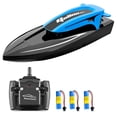 thumbnail image 1 of Yeacher Remote Control Boat, 2.4G 20km/h High-speed Waterproof Remote Control Speed Boat with LED Lights, 1 of 8
