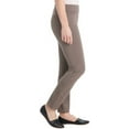 thumbnail image 3 of Dalia Ladies' Comfort fit Slim Leg Stretch Pull On Pants, Truffle Brown XL, 3 of 3
