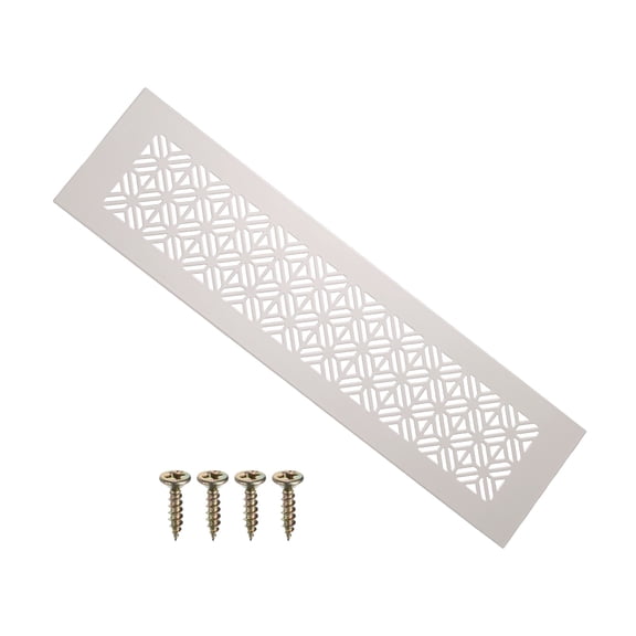 12 x 3 Inch Door Air Vent Cover, Heavy Duty Aluminum Grille Ventilation Cover Louvered with Mounting Screws for Cabinet Wardrobe Door, Cashmere Gray
