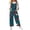 Dark Green, variant on Women's Casual Sleeveless Jumpsuit with Retro Floral Print, Fashionable Loose Fit Design for Comfortable and Stylish Everyday Wear,BeigeL