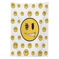 thumbnail image 3 of Ambesonne Emoji Tablecloth Rectangular Table Cover, Smirking Round Face Pattern, 60"x84", Pale Eggshell Mustard, 3 of 4