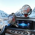 thumbnail image 1 of Ventilador de doble cabeza - USB 3 en 1 y soporte para el cargador de coche - potencia de viento alta ajustable a 360°, motor sin escobillas, refrigeración silenciosa de 2 velocidades para consola, 1 of 8