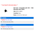 thumbnail image 2 of Ball Joint - Compatible with 1981 - 1985 Mercedes-Benz 380SL 1982 1983 1984, 2 of 2