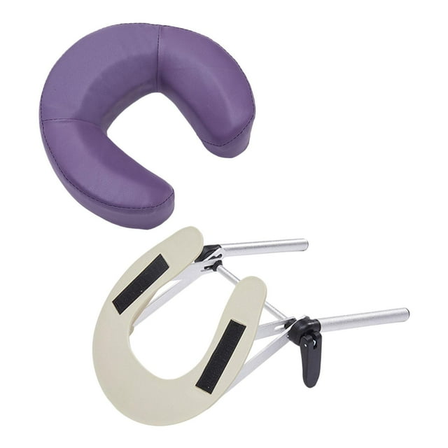 Milaget Face Cradle with Pillow for Massage Table for Home Salon Lightweight Comfort violet