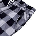 thumbnail image 6 of AOMPMSDX Christmas Plaid Pants Women Summer Casual Loose Drawstring Elastic High Waist Comfy Trousers Straight Leg Long Pant Dark Gray M, 6 of 9