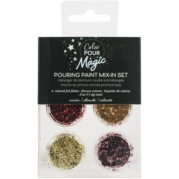 American Crafts Color Pour Magic Foil Flakes 1oz 6/Pkg-Warm
