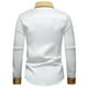 thumbnail image 4 of Blusa y camisa de manga larga con cuello vuelto para hombre, blusa informal de moda con botones y retazos, blusa de manga larga con cuello vuelto, blusa de poliéster para hombre, 4 of 6