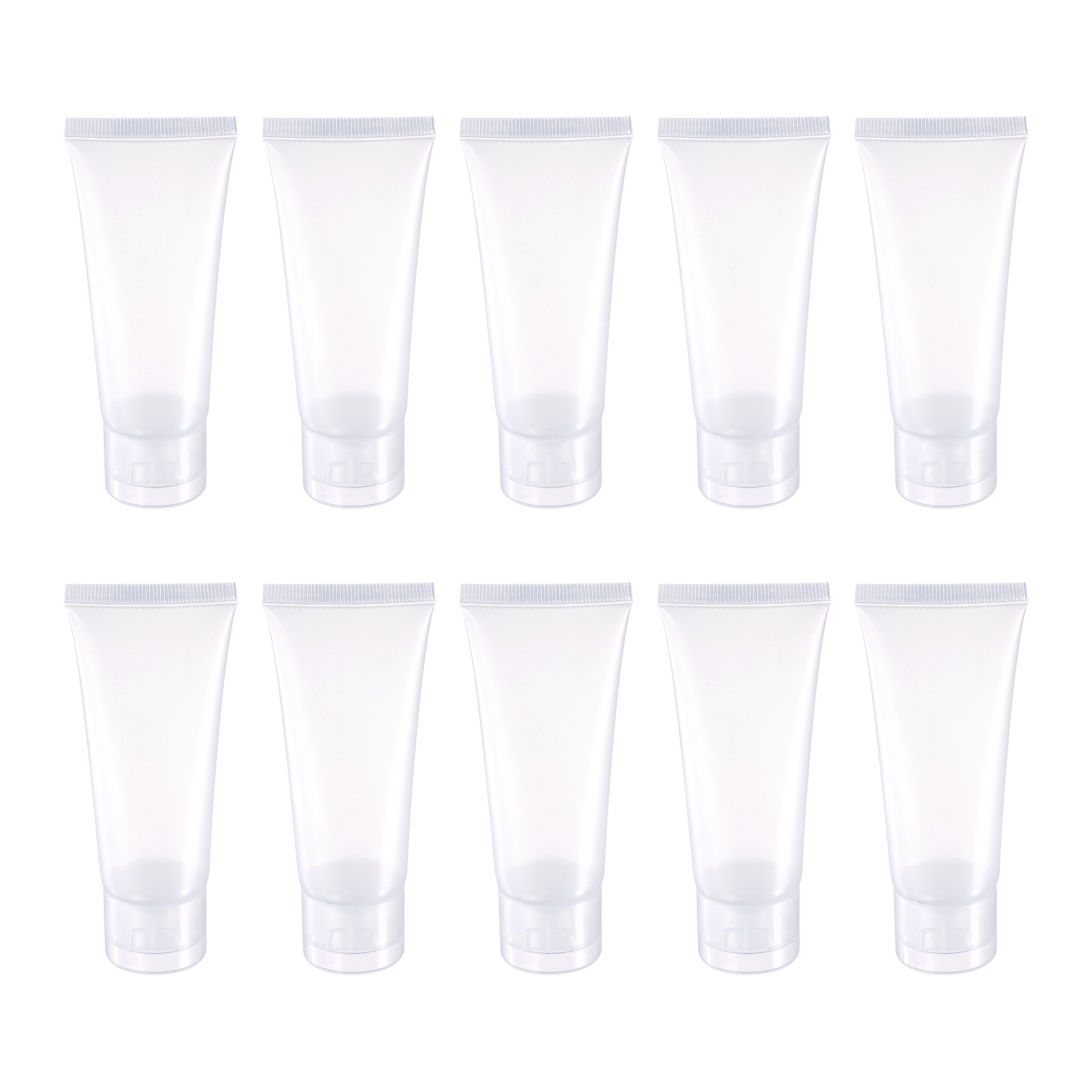 Uxcell 30ml Squeeze Tube Empty Cosmetic Tubes Plastic with Flip Lid
