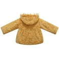 thumbnail image 2 of Richie House Girls' Faux Fur Hooded Jacket with Knit Pockets and Lace Trim RH0789, 2 of 2