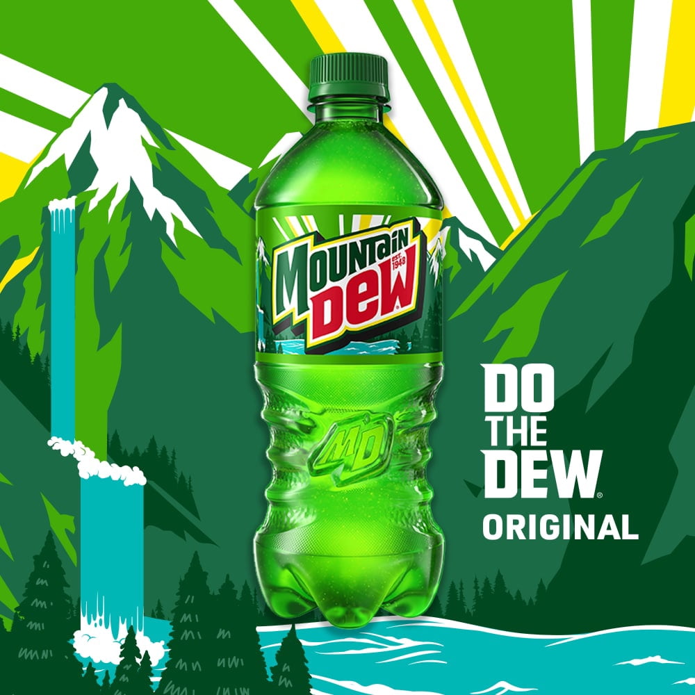Mountain Dew Soda Bottles 8 CT / 12 fl oz - Pack of 1