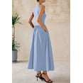 thumbnail image 2 of Vestido PRETTYGARDEN 2025 Verano Maxi Sin Mangas Azul Claro Talla L, 2 of 8