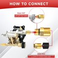 thumbnail image 2 of czcpp-Water Outlet Fitting for Gas Powered Pressure Washer Pumps, M22 Male to 3/8" Male Adapter, Replacement for Simpson Cleaning 7106686, Gold, 2 Pack, 2 of 4