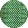 thumbnail image 1 of Ahgly Company Indoor Round Abstract Turquoise Blue Contemporary Area Rugs, 8' Round, 1 of 4
