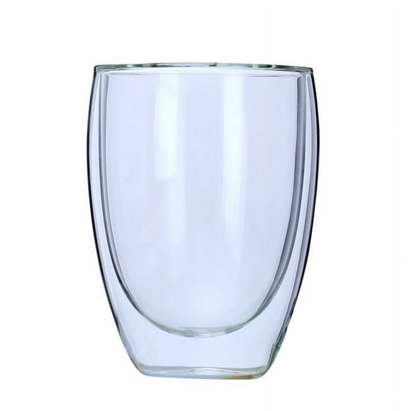 Taza de café con aislamiento de doble capa con asa, taza de jugo de leche transparente de vidrio, taza para beber de vidrio de borosilicato para el hogar