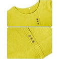 thumbnail image 6 of Holzkary Cotton Linen Dandelion Shirts for Women Summer Beach Short Sleeve Casual Loose Comfy Boho Gauze Blouses Tunic Tops Cotton Linen Shirts Summer Blouse Oversized Loose Ladies Tops Yellow 5Xl, 6 of 6