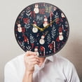 thumbnail image 6 of Yayeee Wall Clock Battery Operated 9.5" Silent Quartz Non-Ticking for Living Room Decor, Jolly Snowman, 6 of 8