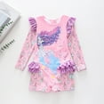 thumbnail image 3 of GYRATEDREAM Toddler Baby Girls One Piece Swimsuit Kids UPF 50+ Long Sleeve Bathing Suit Zipper Beach Rashguard Swimwear for 2-9 Years, 3 of 8
