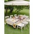 thumbnail image 4 of Outdoor Tablecloth with Umbrella Hole for Patio/Picnic/Party/Camping, Sunflower Pig Waterproof Table Cloth Rectangle Table Cover Washable, Summer Eucalyptus Retro Linen Texture (60"x 84"), 4 of 8