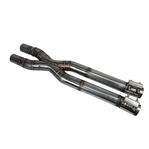 Fits 2015-2019 Ford Mustang Ford Performance Exhaust Crossover Pipe M-5251-M8 X-Pipe; Stainless Steel; Uses Factory Front Clamps And Included Rear Clamps; Not For Sale On Pollution Control Vehicles