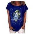 thumbnail image 1 of AMERTEER Plus Size Women Short Sleeve 3D Animal Printed O-Neck Tops Tee T-Shirt Blouse T-shirt for women, 1 of 4