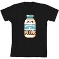 thumbnail image 3 of "Powered By Milk" Youth Black Crew Neck Short Sleeve Tee-Medium, 3 of 4