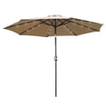thumbnail image 2 of LeisureMod SUBL-9BG Parasol de Marché Moderne en Acier de 9 Pieds avec LED Solaire et Inclinaison, Beige, 2 of 5